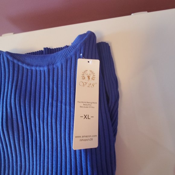 v28 Women Stretchable Turtleneck Knit Long Sweater - Picture 3 of 3